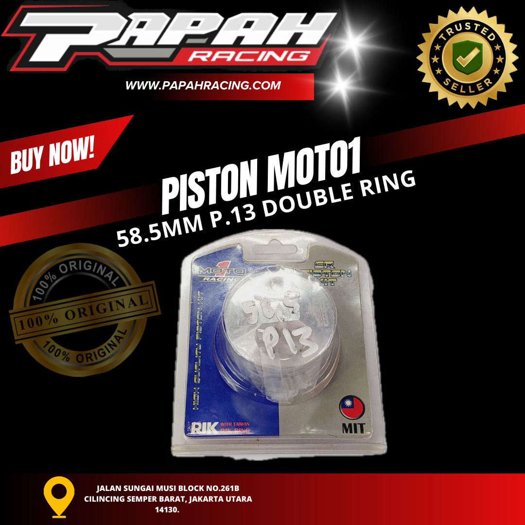 PISTON FORGED MOTO1 58.5 PEN 13 DOUBLE RING 